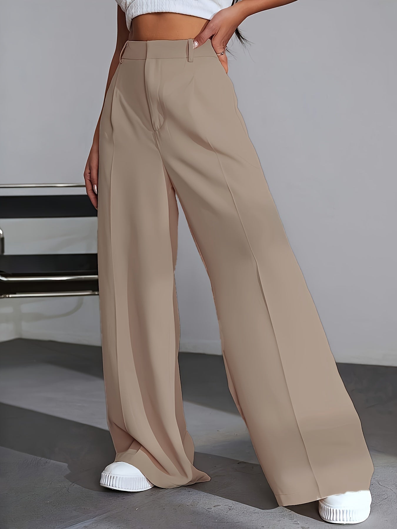 Indran Pants | Wide-Leg High-Waisted Trousers