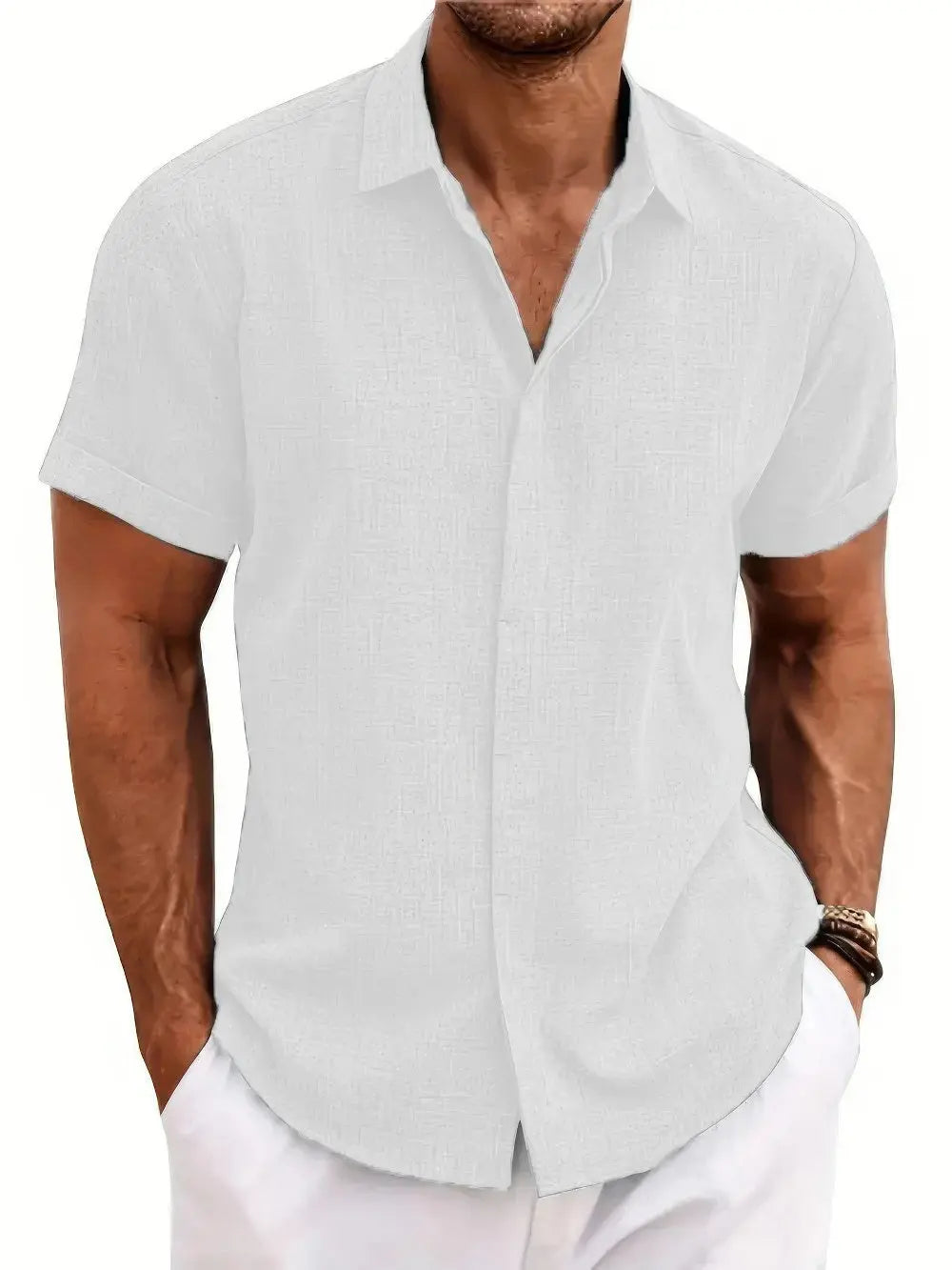 Floriane Shirt | Men’s Short-Sleeve Beach Shirt with Button-Down Front