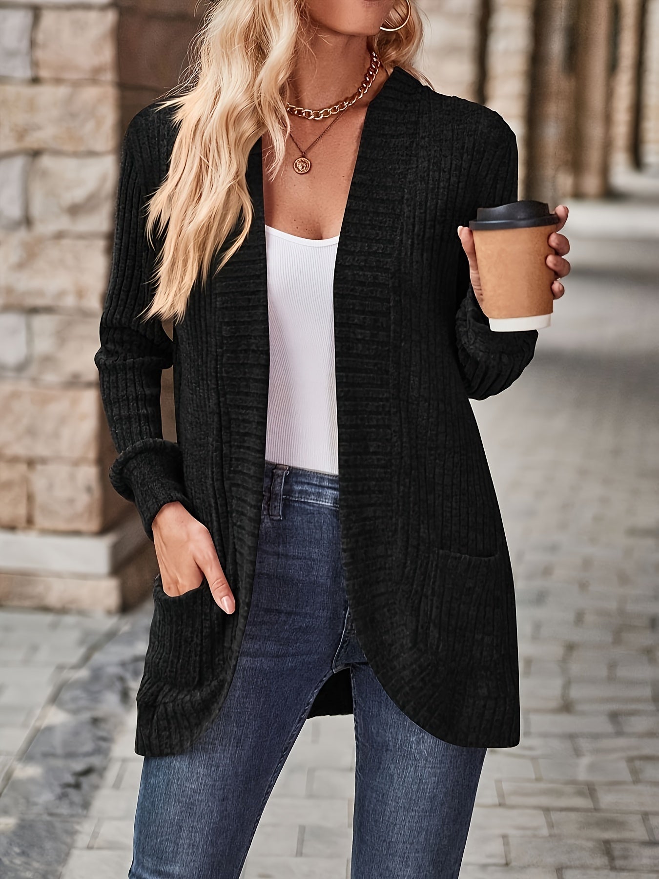 Rania Cardigan | Women's Autumn Casual Fleece Knit Cardigan