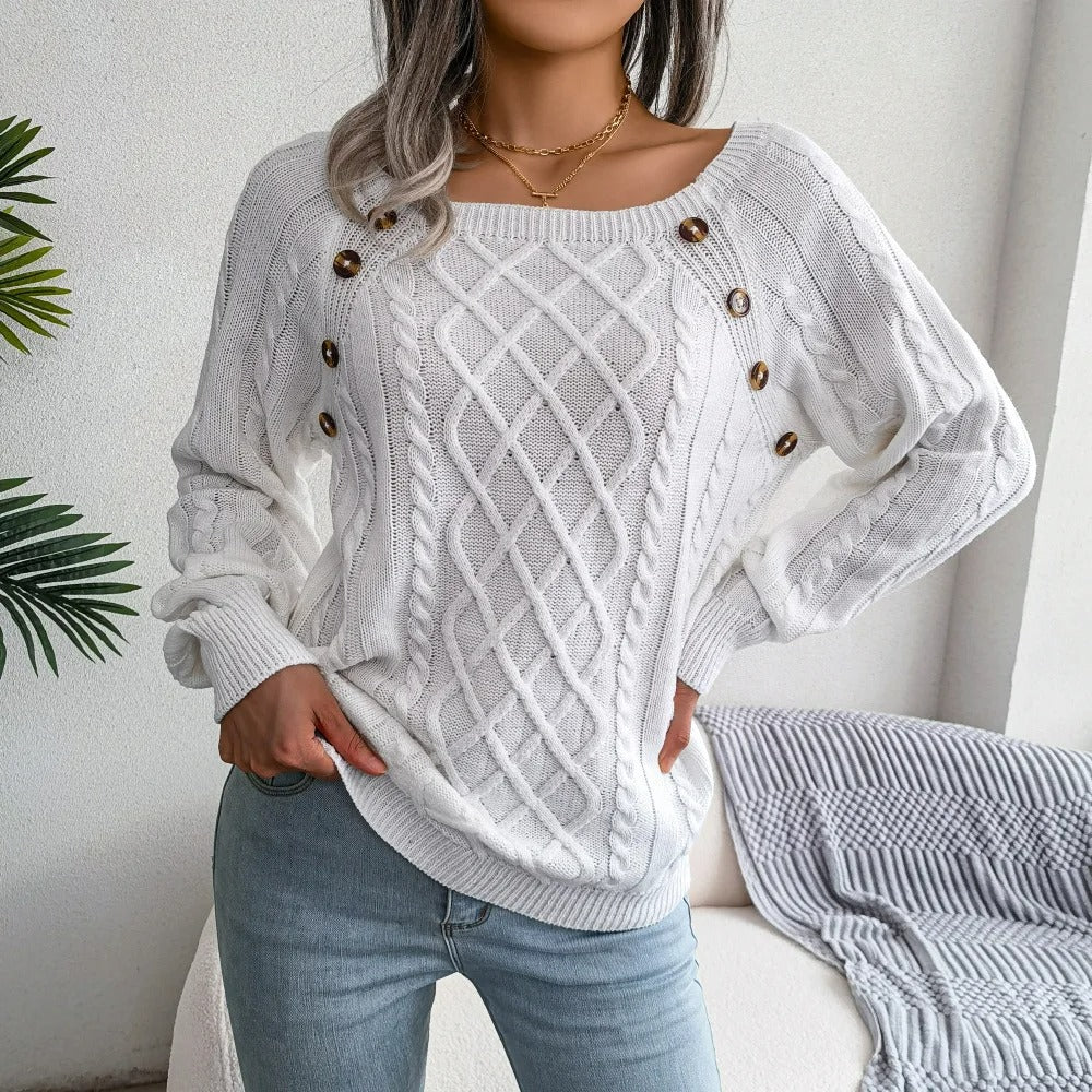 Jessamine Women's Casual Loose Knit Sweater | Cozy & Stylish Pullover