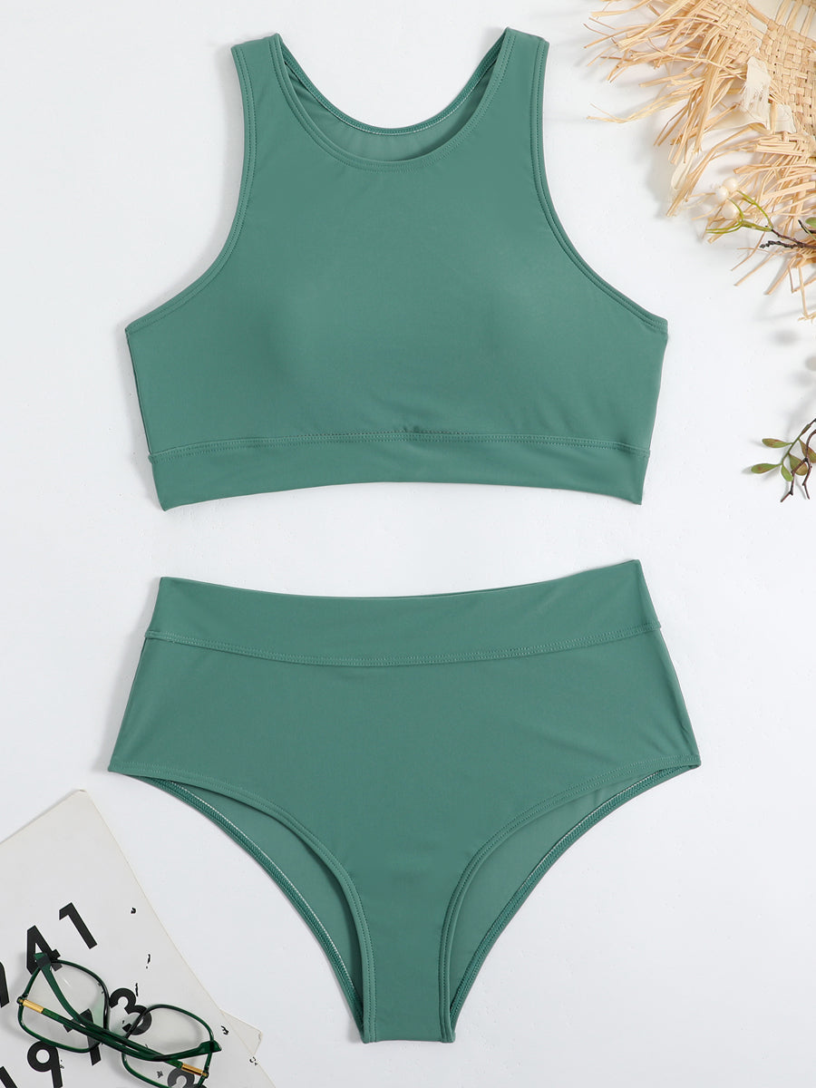Darenya Bikini | High-Waist Two-Piece Bikini Set with Sporty Top and Flattering Fit