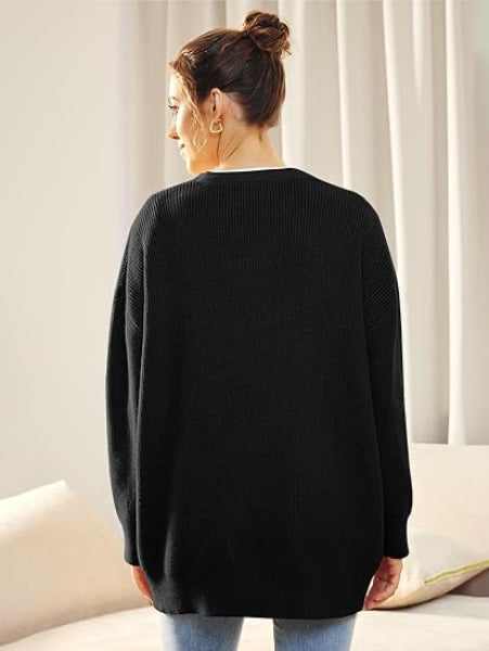 Parvinder Cardigan | Women's Autumn Oversized V-Neck Button Cardigan