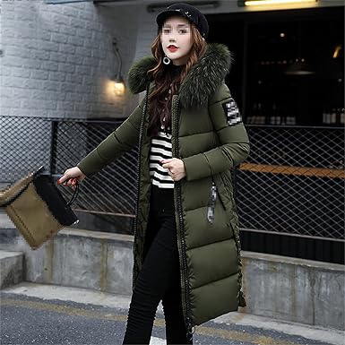 Kelly Coat | Long Winter Coat with Faux Fur Collar for Women