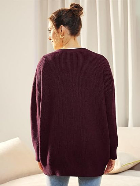 Parvinder Cardigan | Women's Autumn Oversized V-Neck Button Cardigan