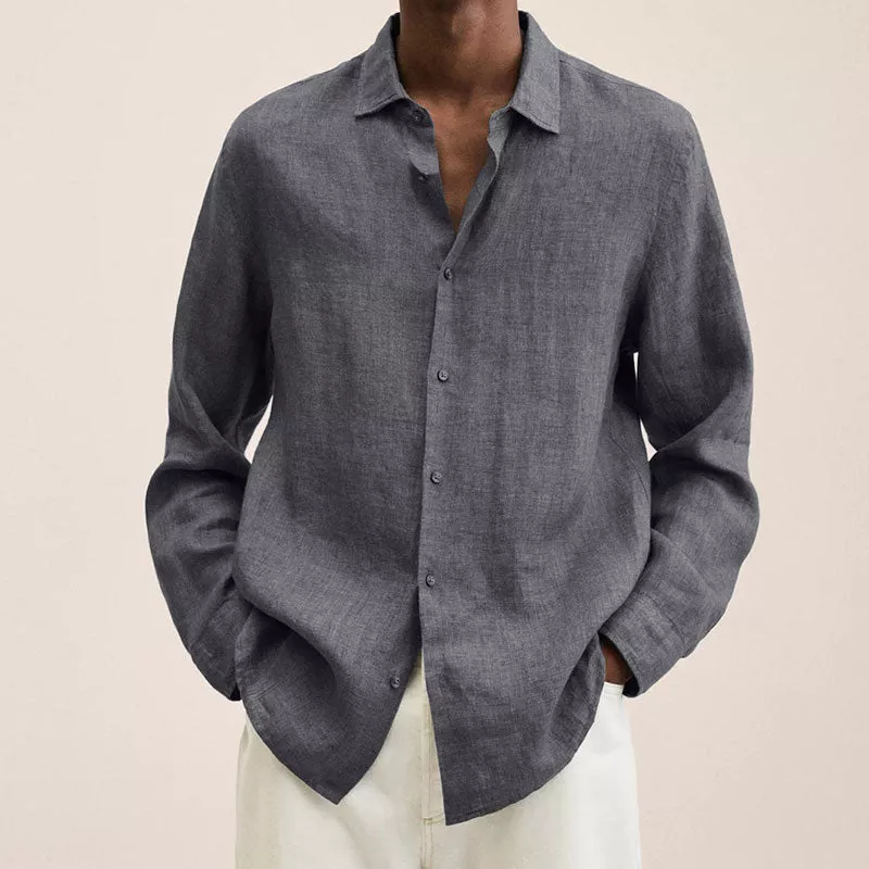 Brandon Linen Shirt | Casual Lightweight Men’s Summer Shirt with Collar