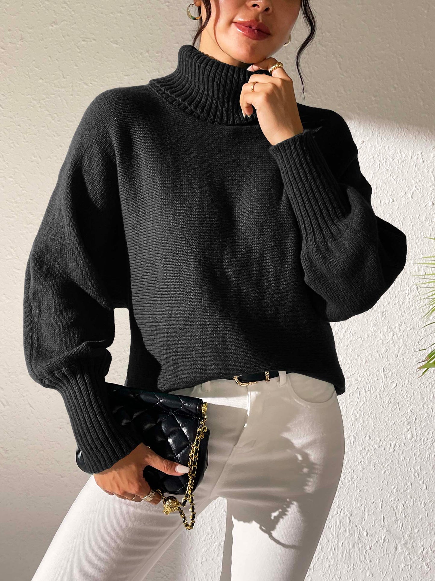 Feyre Sweater | Cozy Turtleneck Long Sleeve Sweater