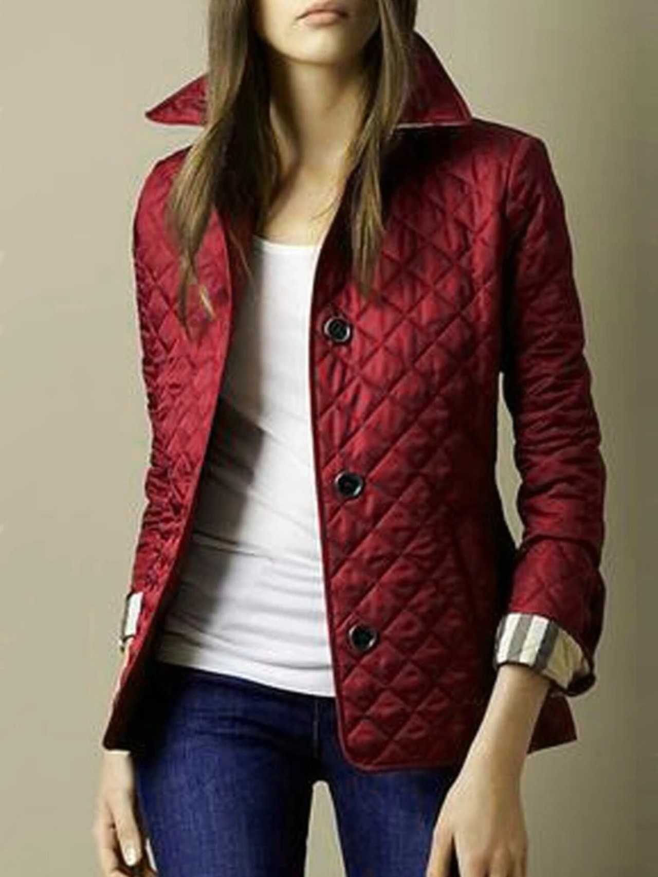 Padma Jacket | Women's Autumn Casual Quilted Jacket with Turned-Down Collar