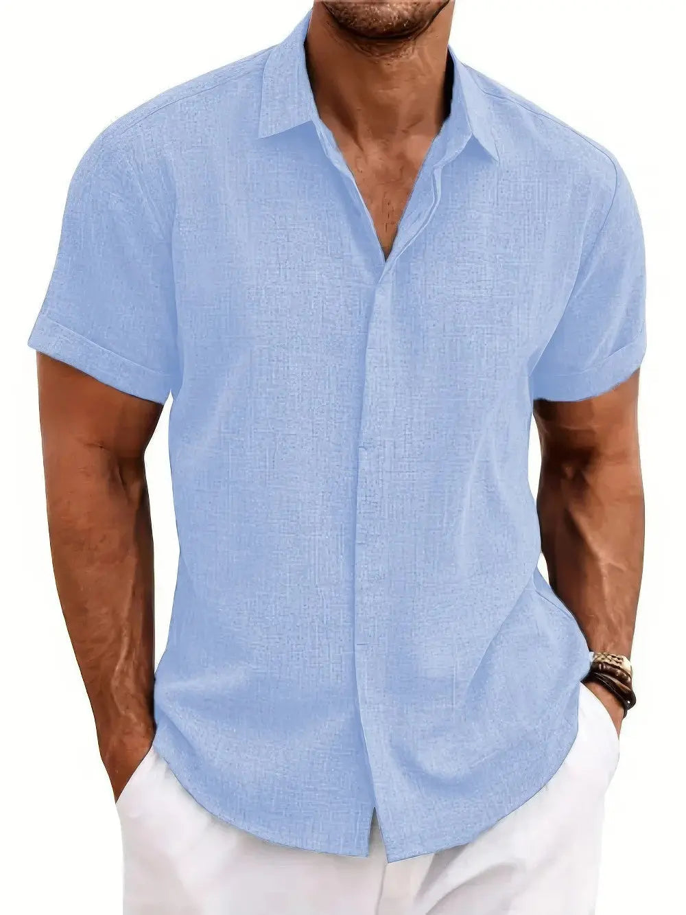 Floriane Shirt | Men’s Short-Sleeve Beach Shirt with Button-Down Front