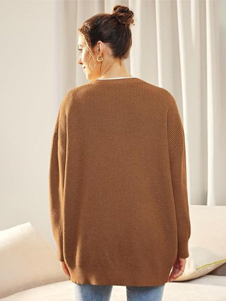 Parvinder Cardigan | Women's Autumn Oversized V-Neck Button Cardigan