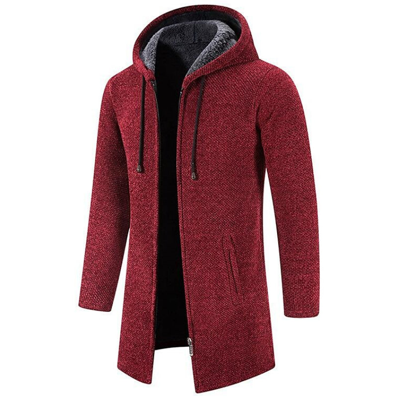 Finbar Men's Jacket | Hooded Mid-Length Wool Jacket