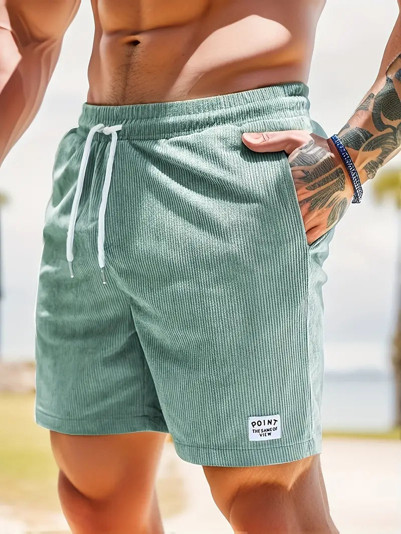 Andreas Corduroy Shorts | Men’s Loose-Fit Corduroy Shorts with Adjustable Drawstring Waist