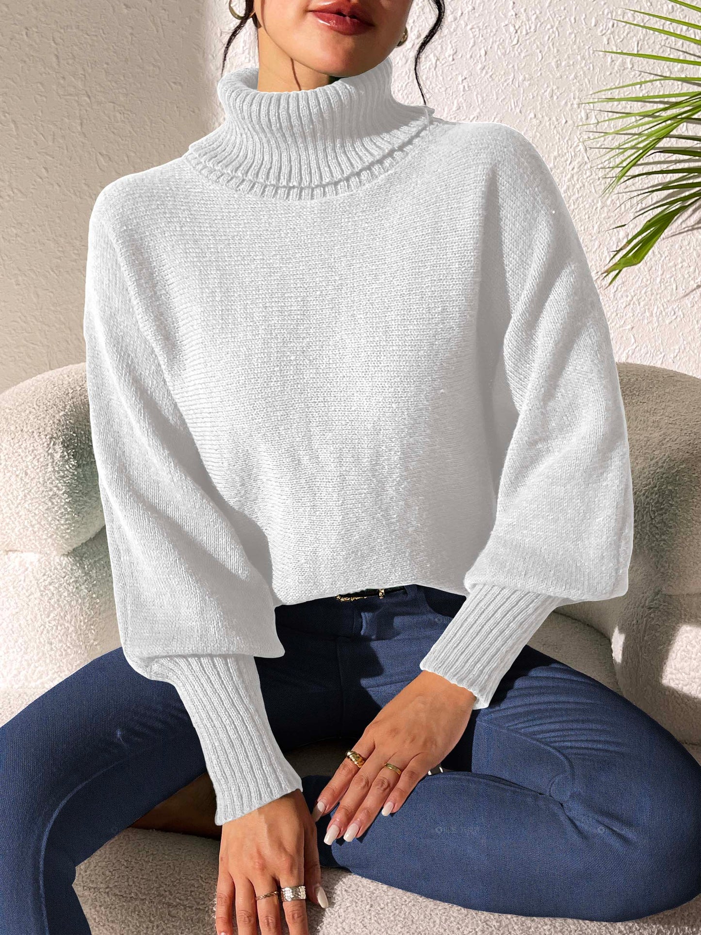 Feyre Sweater | Cozy Turtleneck Long Sleeve Sweater