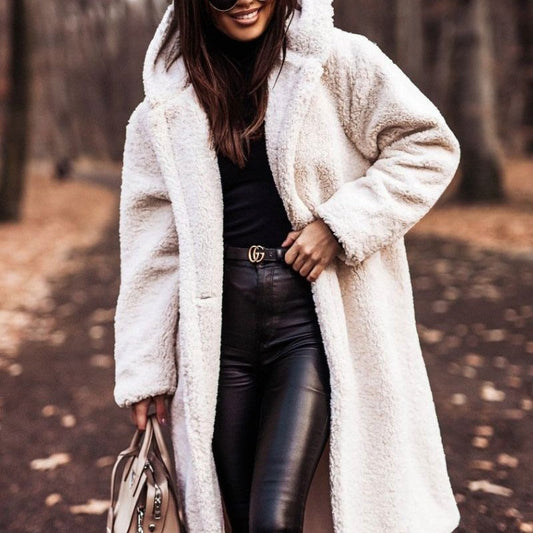 Georgina Coat | Cozy Long Teddy Plush Coat