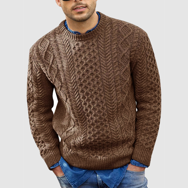 Haru Sweater | Soft Cable Knit Pullover for Men