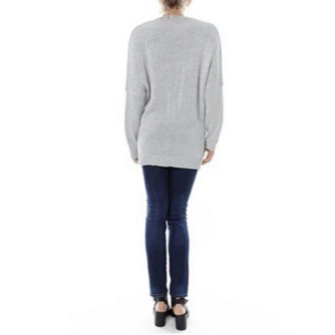 Fiadh Wrap Sweater | Ribbed V-Neck with Long Sleeves