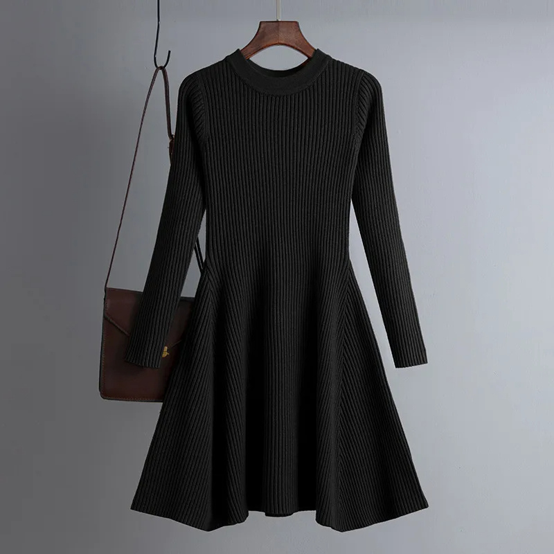 Fidela Dress | Ribbed Long-Sleeve Knit Dress