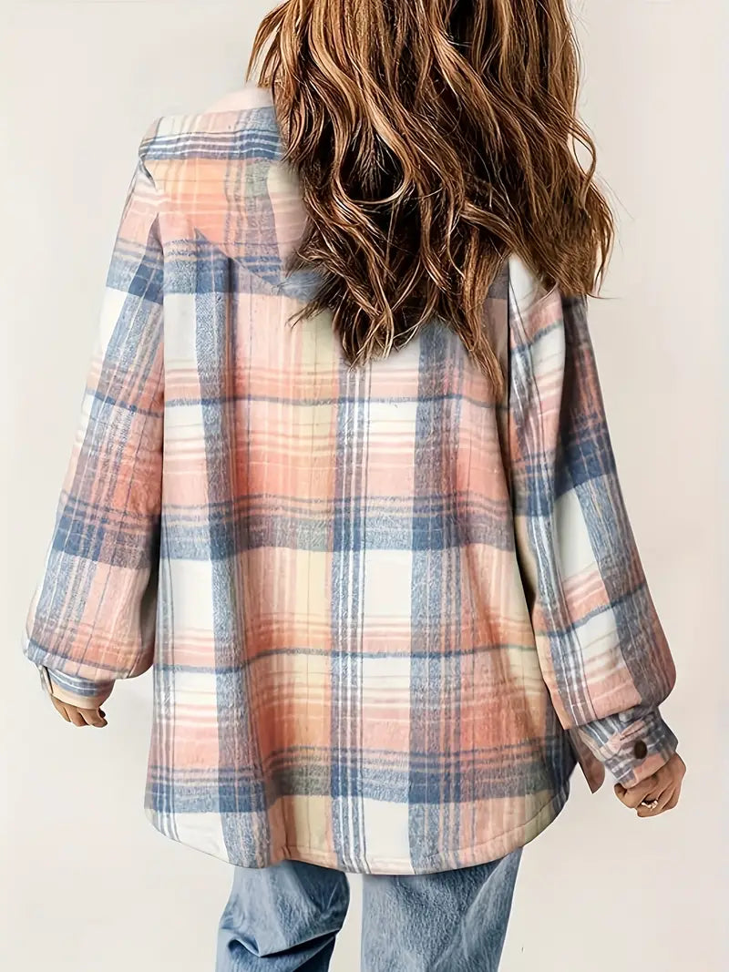 Kaiden Jacket | Plaid Zip-Up Hooded Jacket for Women