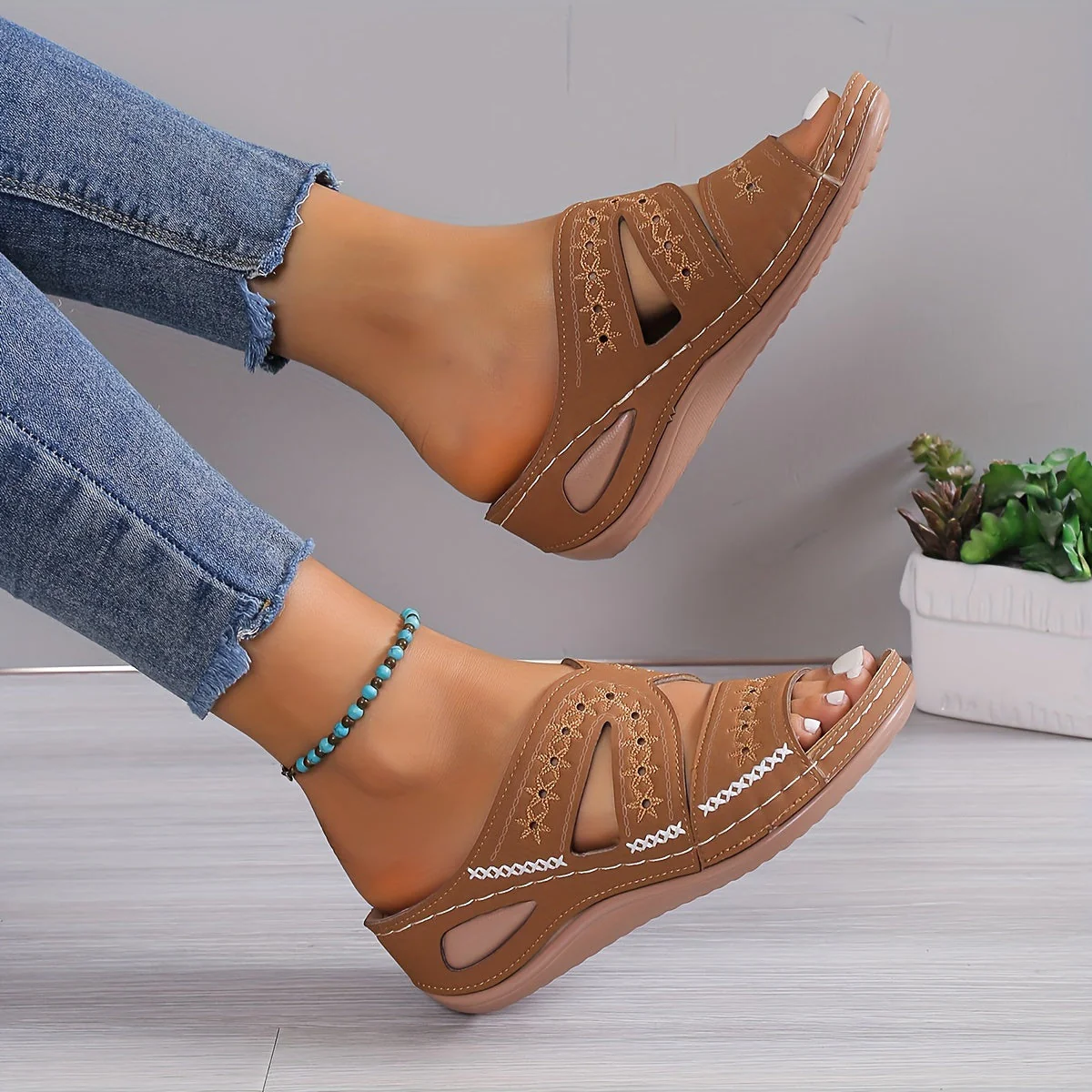 Brooke Comfort Sandals | Supportive Open-Toe Wedge Sandals for Women