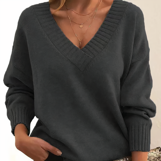Rhiann Jumper | Women’s Autumn Cashmere V-Neck Jumper