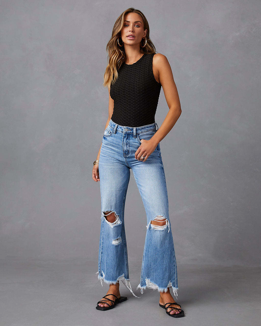 Amalie High Waist Jeans | Distressed Skinny Fit for Women