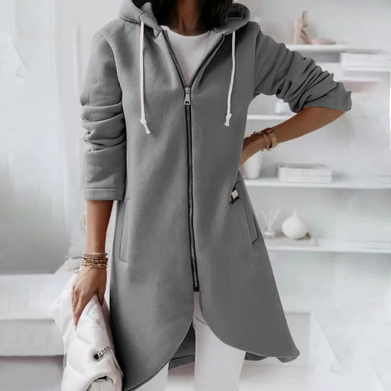 Andrea Coat | Cozy Zip-Up Hoodie Jacket