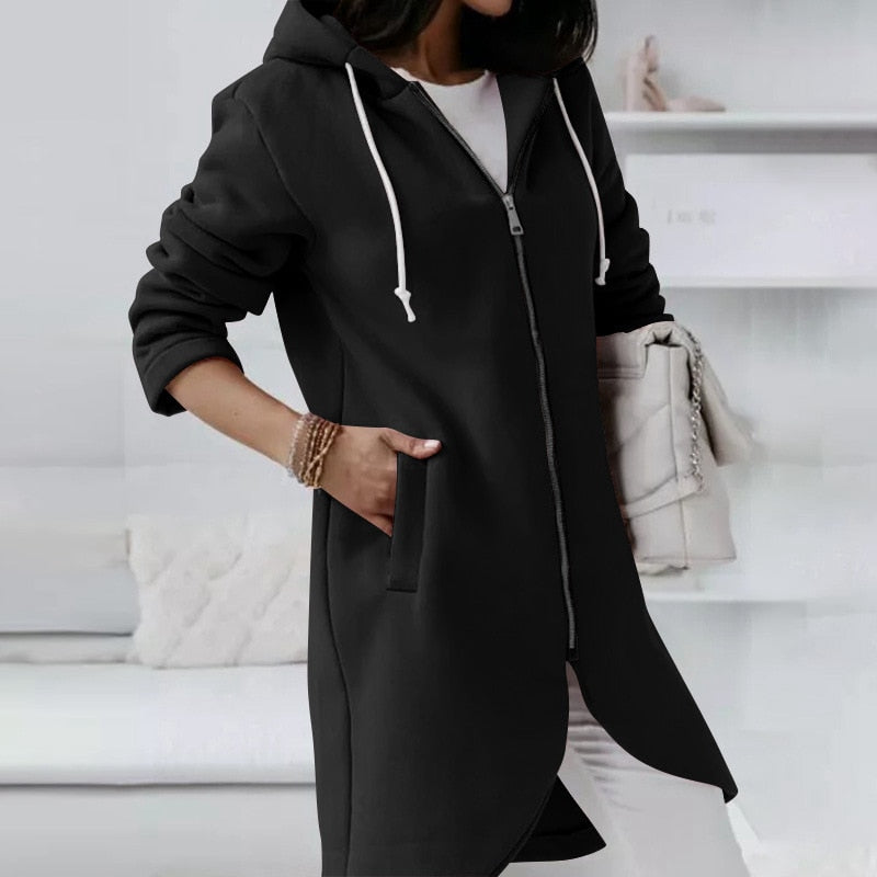 Andrea Coat | Cozy Zip-Up Hoodie Jacket