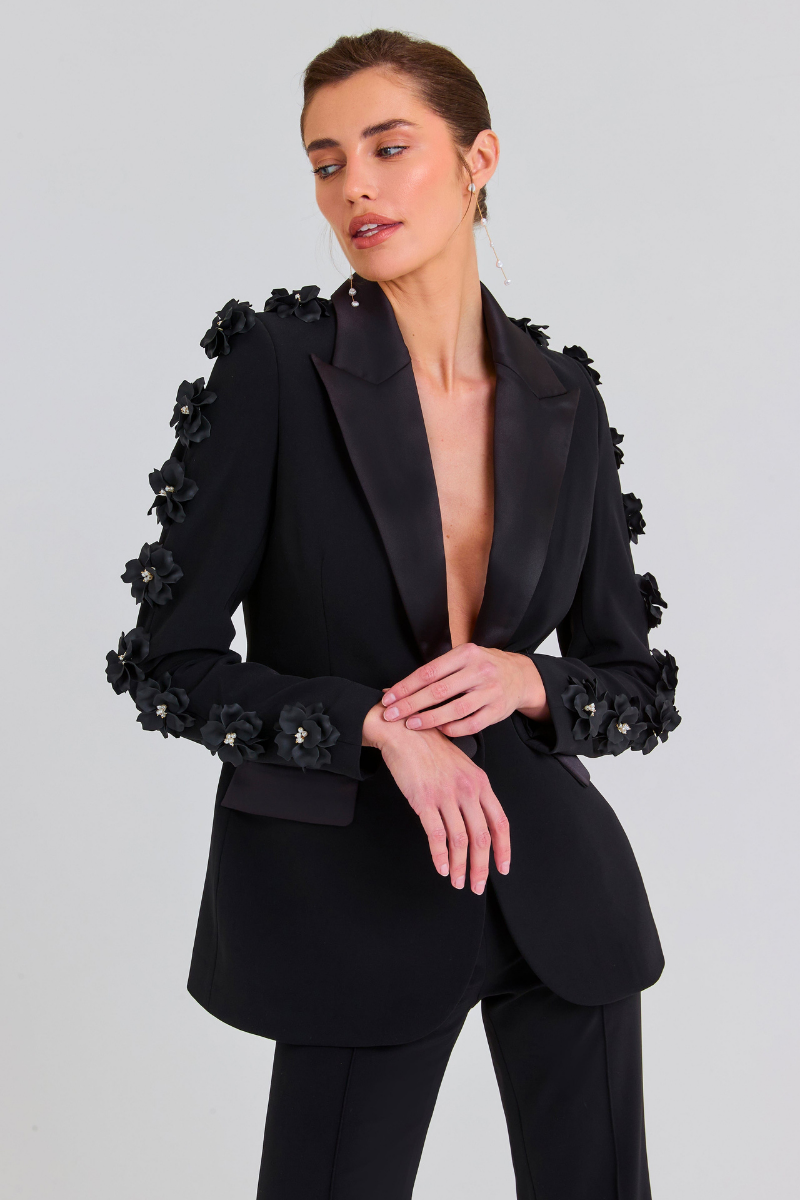 Hana Blazer Set | Long Sleeve Floral Blazer Set for Women