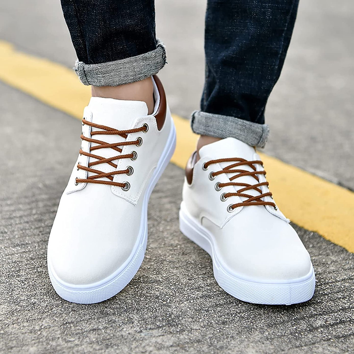 Udell Shoes | Men's Canvas Sneakers with White Sole