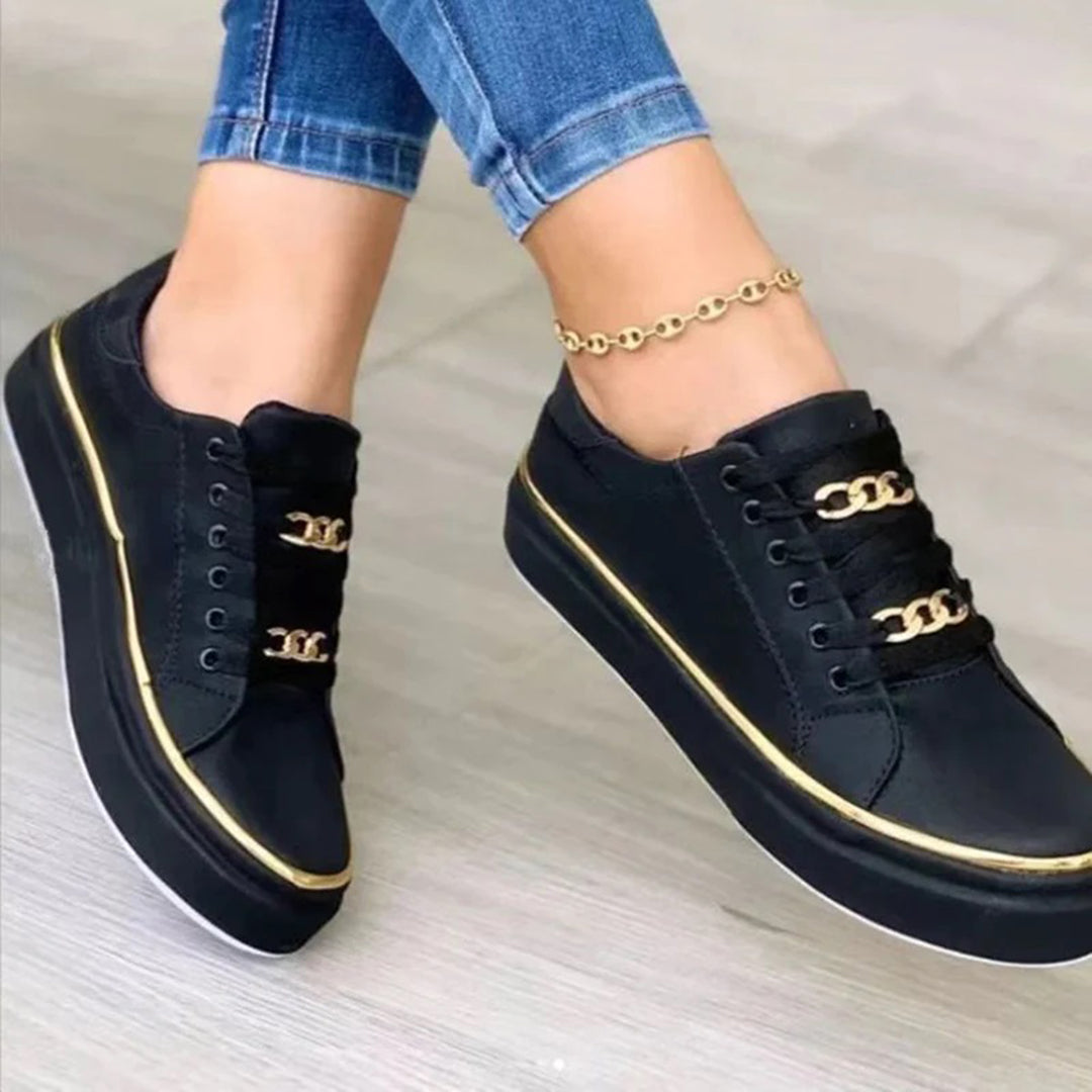 Zahra Trainers | Women’s White Lace-Up Trainers