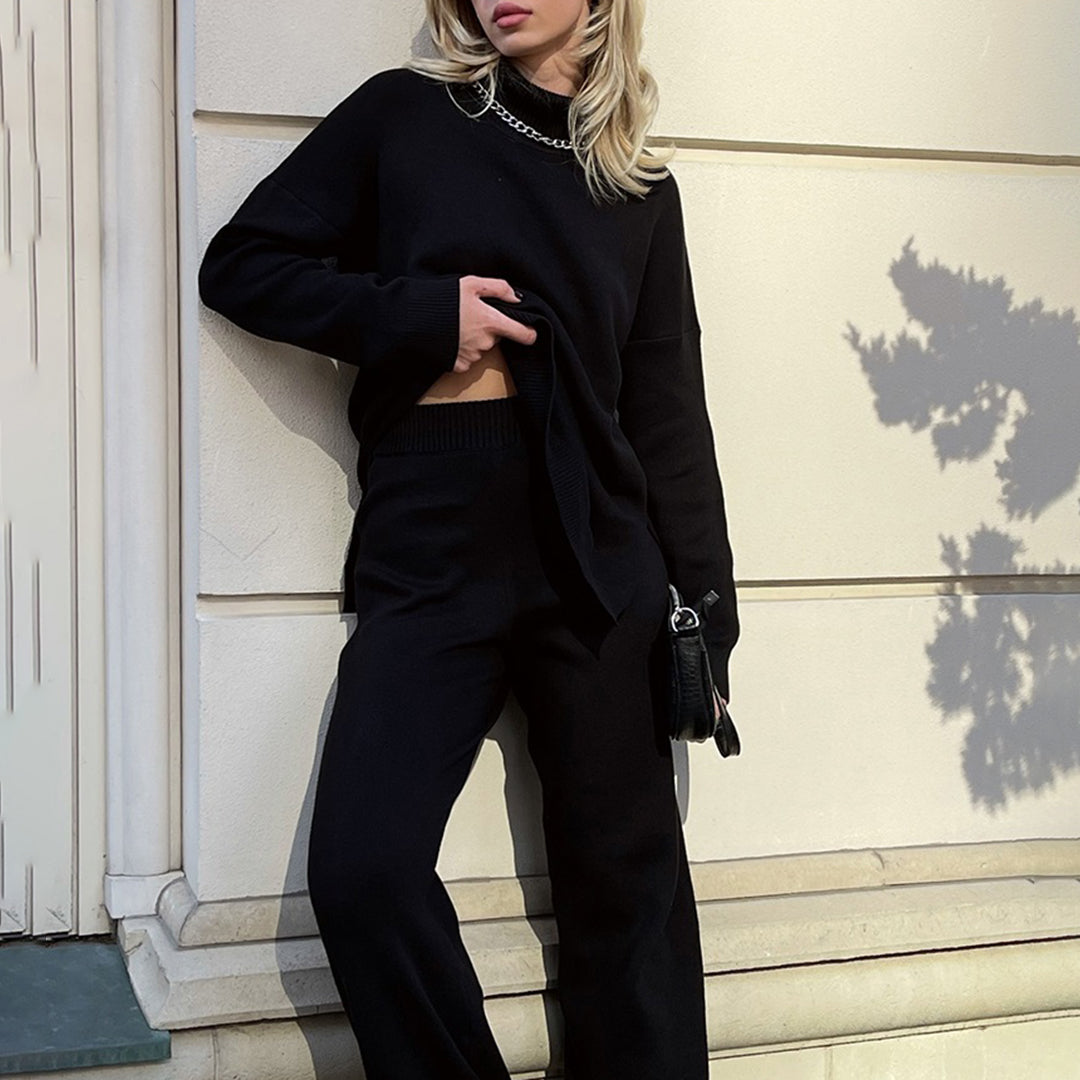 Noelle Jumper | Women's Autumn Oversized Turtleneck Jumper with Side Split