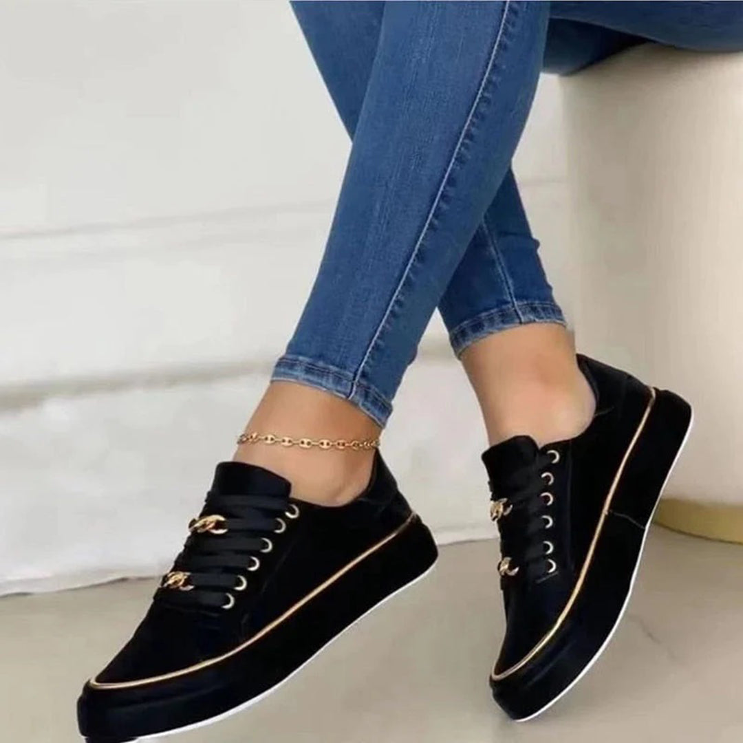 Zahra Trainers | Women’s White Lace-Up Trainers