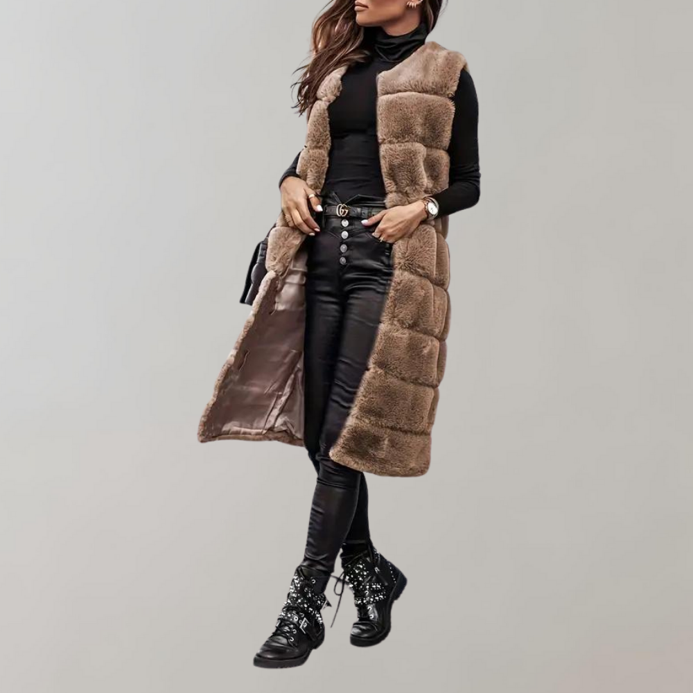 Josslyn Women's Long Winter Jacket Vest | Cozy and Stylish