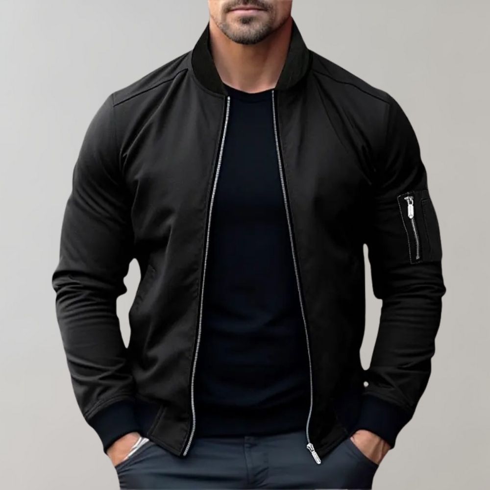 Harley Jacket | Sleek Zip-Up Bomber Jacket