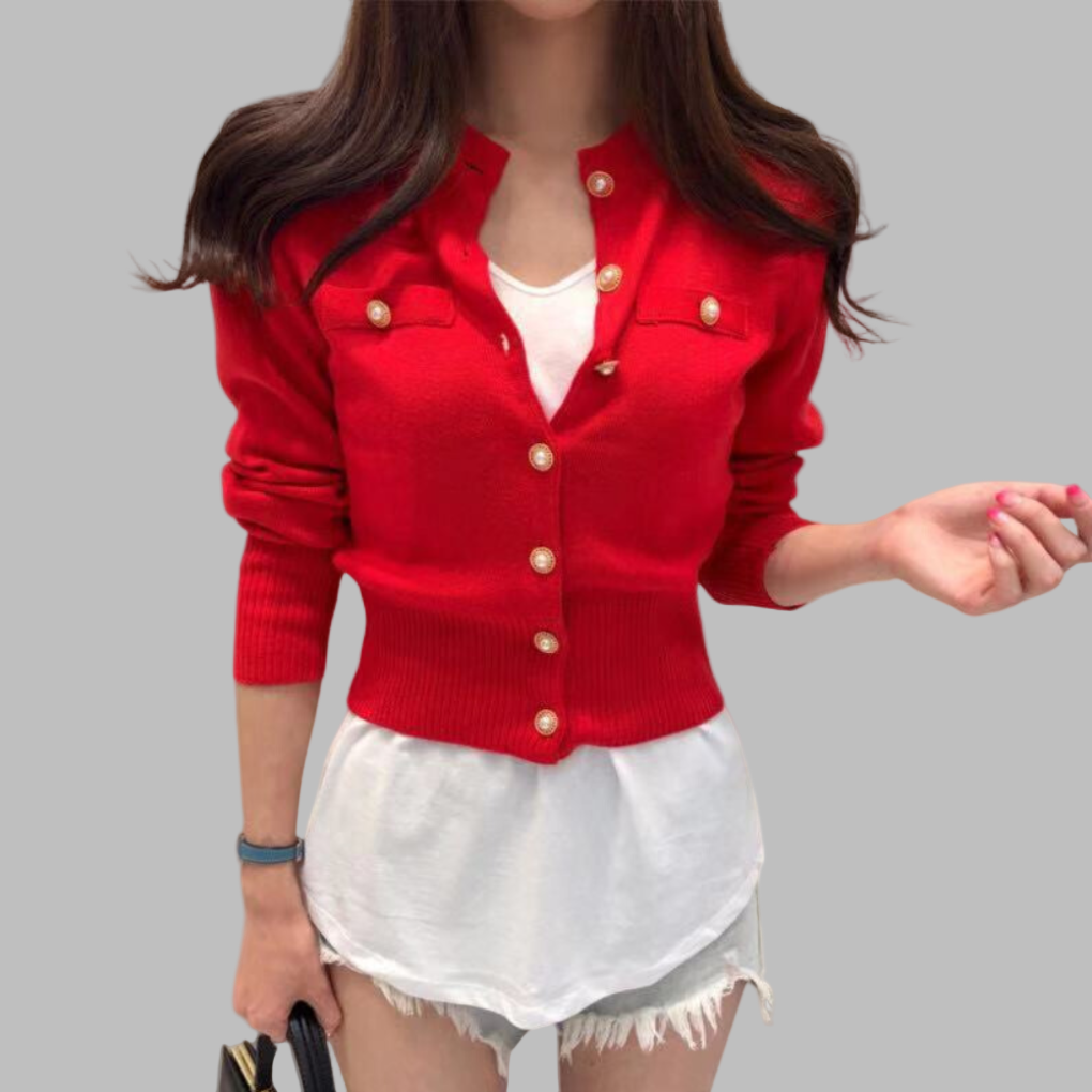 Rea Cardigan | Women’s Autumn Elegant Button-Up Knit Cardigan
