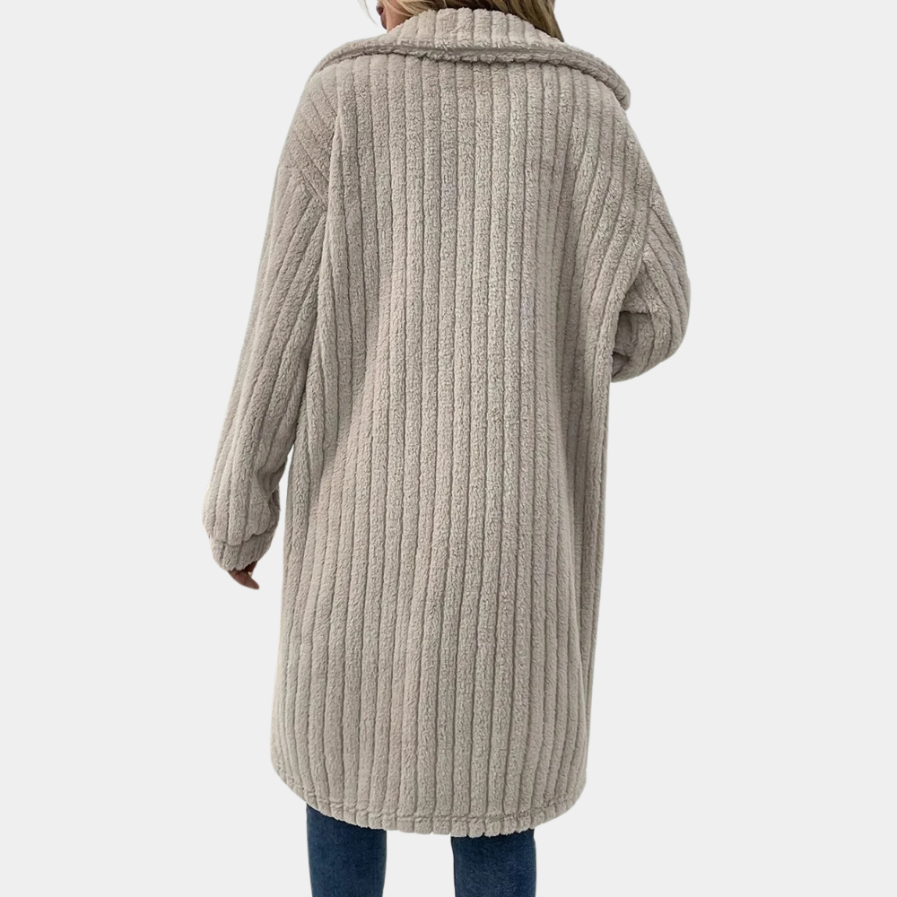 Isadora Coat | Women's Cozy Longline Sherpa Coat