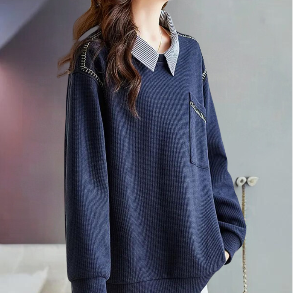 Iris Sweater | Luxury Cashmere Women's Sweater with Elegant Collar