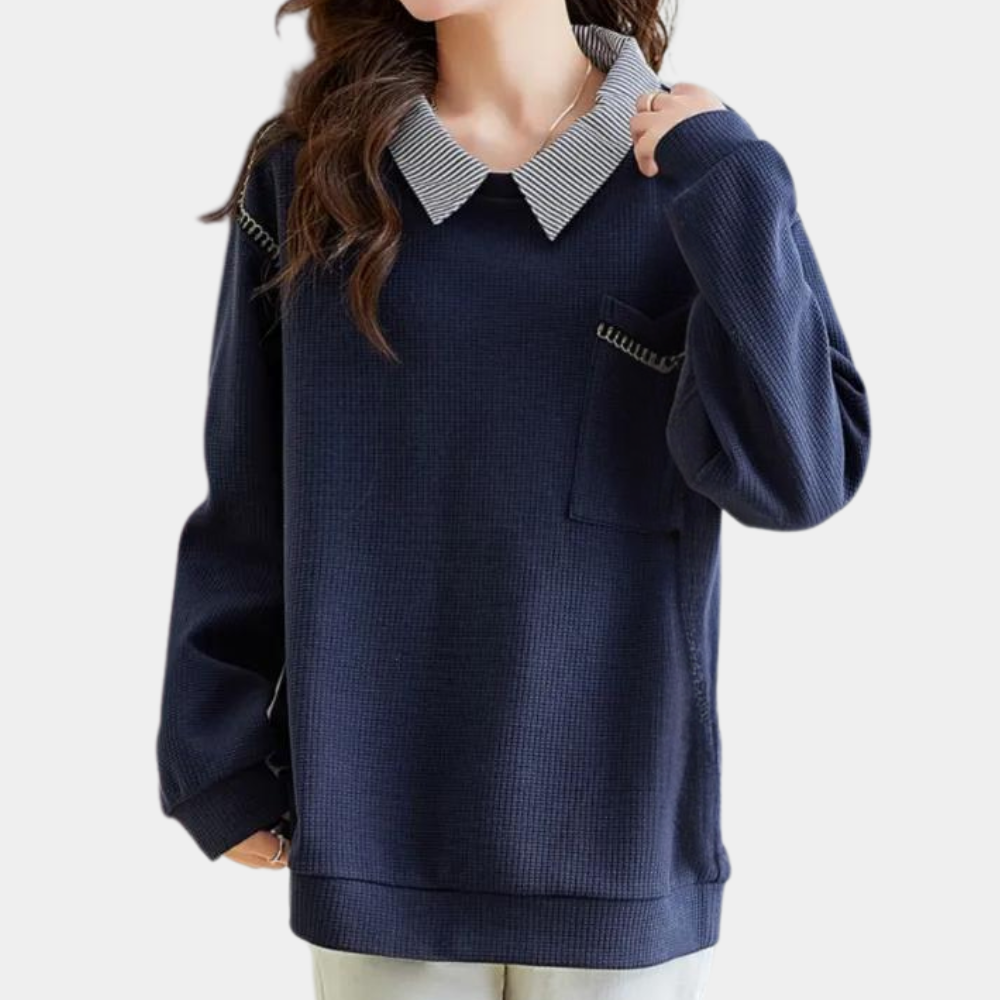 Iris Sweater | Luxury Cashmere Women's Sweater with Elegant Collar