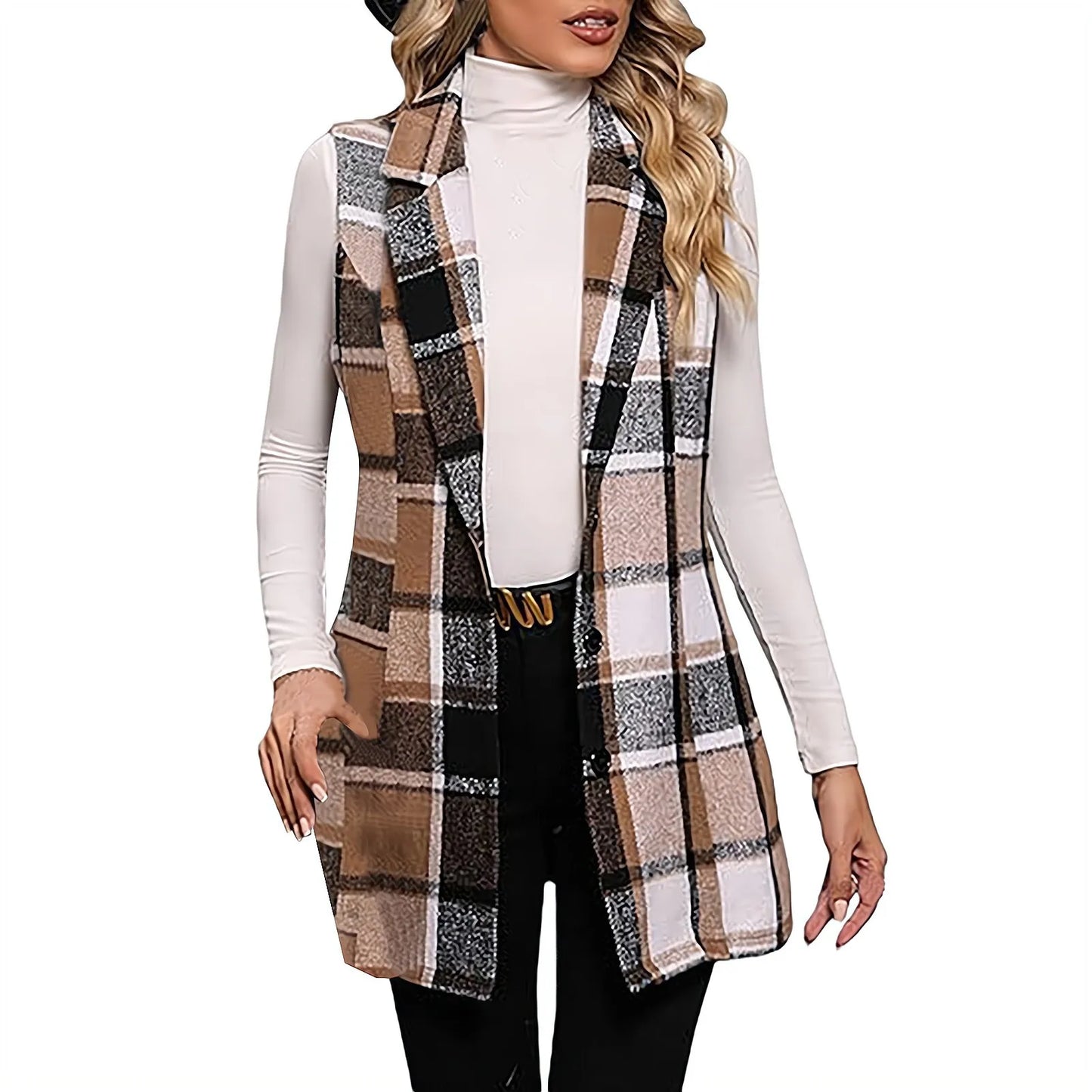 Joretta   Women's Long Plaid Cardigan | Stylish & Cozy Layer