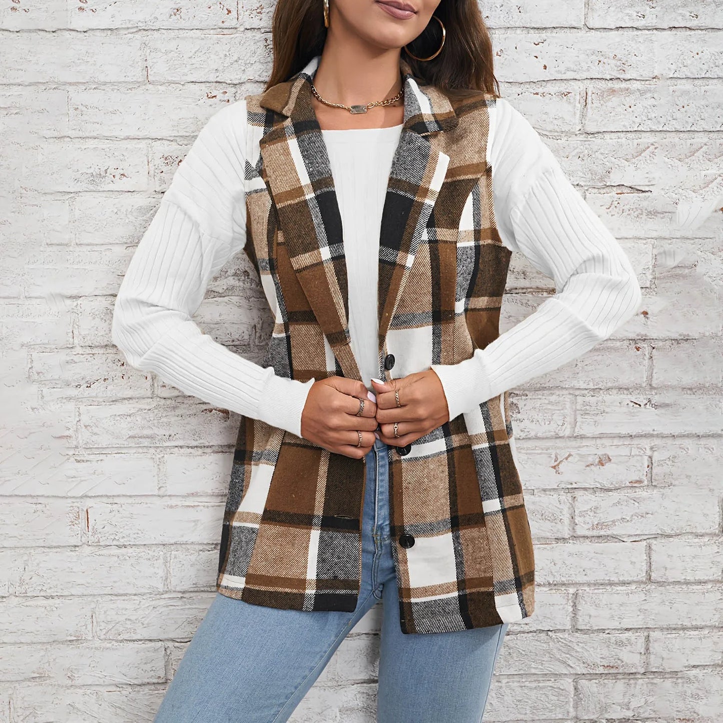 Joretta   Women's Long Plaid Cardigan | Stylish & Cozy Layer