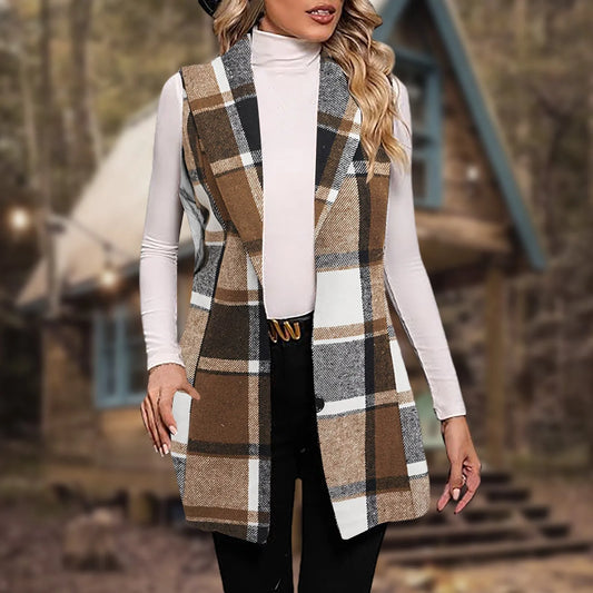 Joretta   Women's Long Plaid Cardigan | Stylish & Cozy Layer