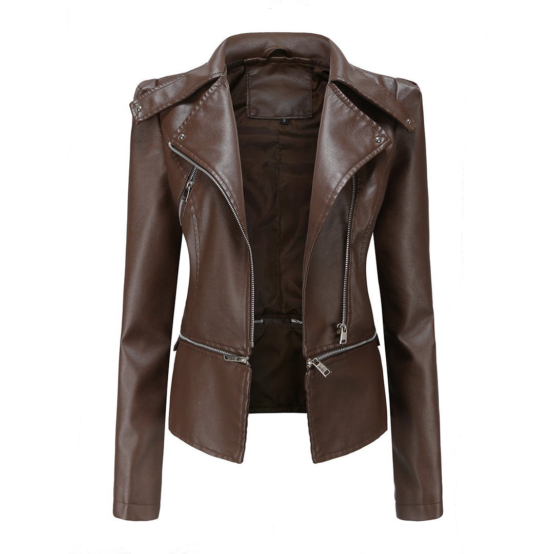 Jette Jacket | Stylish Black Faux Leather Jacket