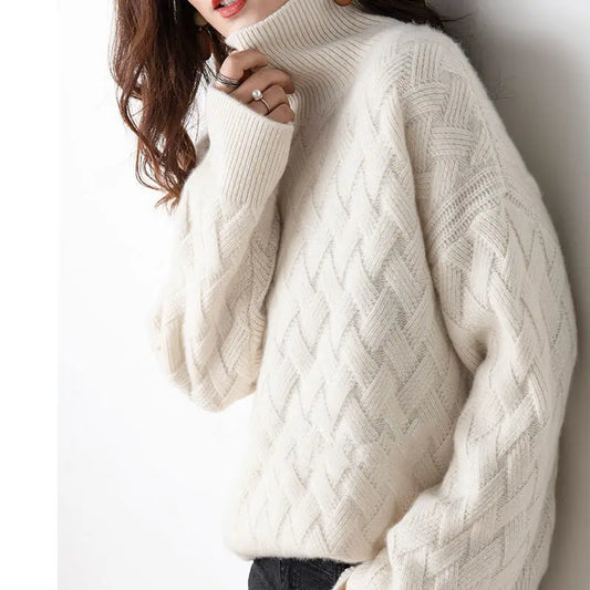 Goldie Sweater | Elegant Chic Cashmere Turtleneck Sweater