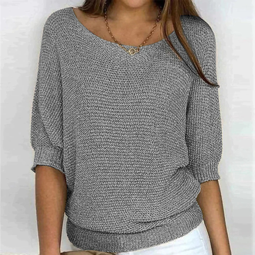 Paloma Jumper | Women's Autumn Solid Knit Short Sleeve Jumper