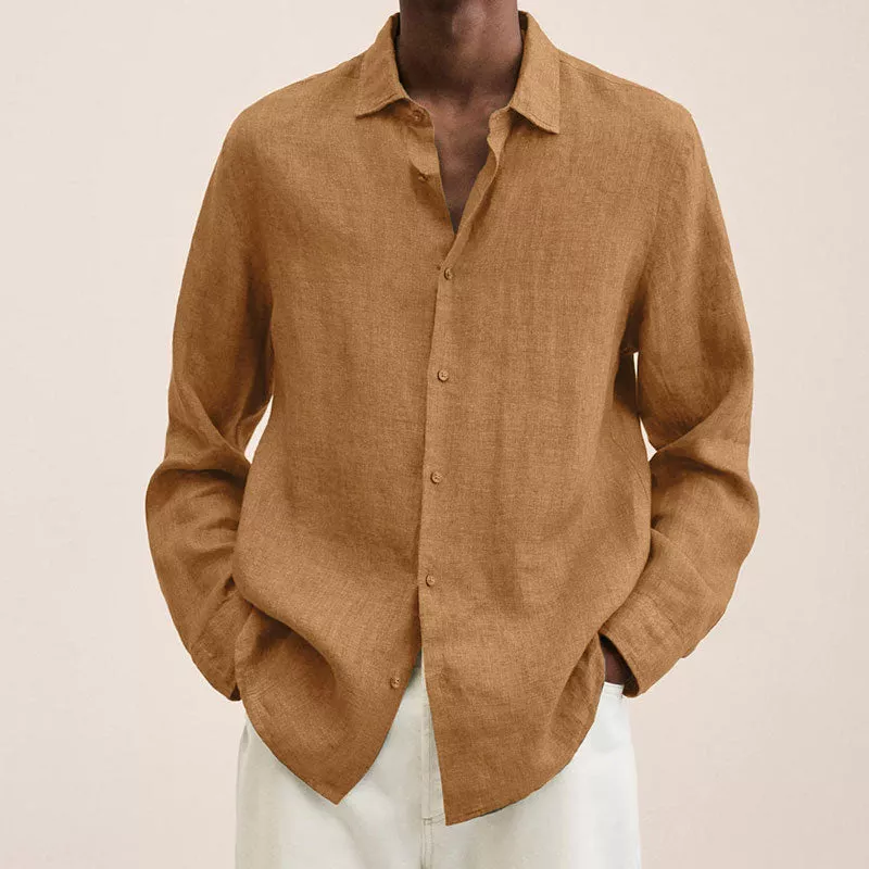 Brandon Linen Shirt | Casual Lightweight Men’s Summer Shirt with Collar