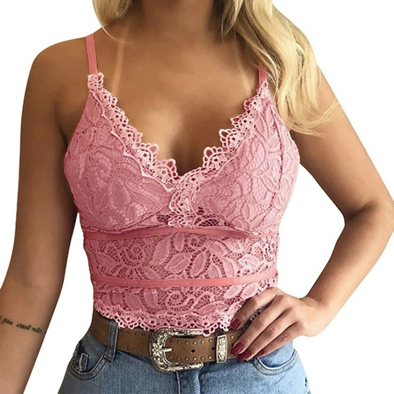 Valentina Top | Elegant Lace V-Neck Top for Women