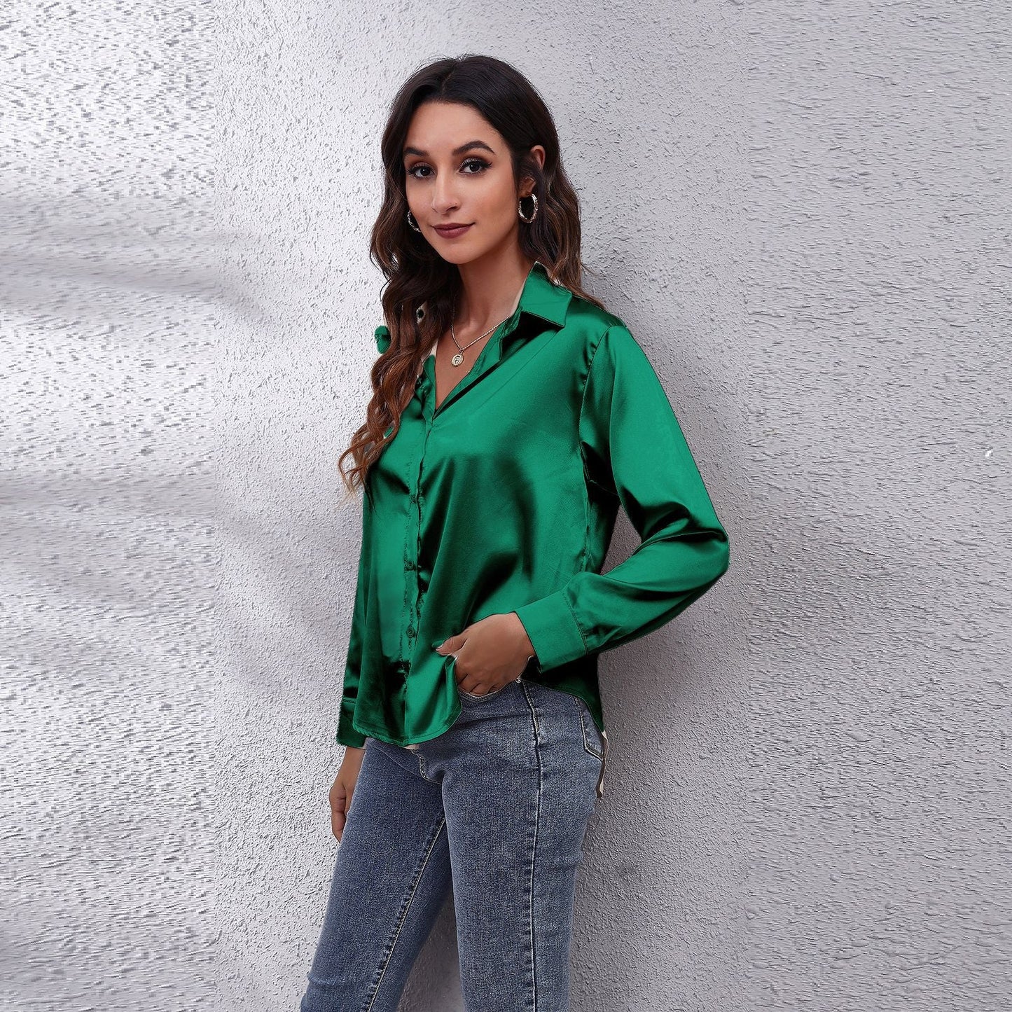 Violet Blouse | Lightweight Satin Blouse for Women
