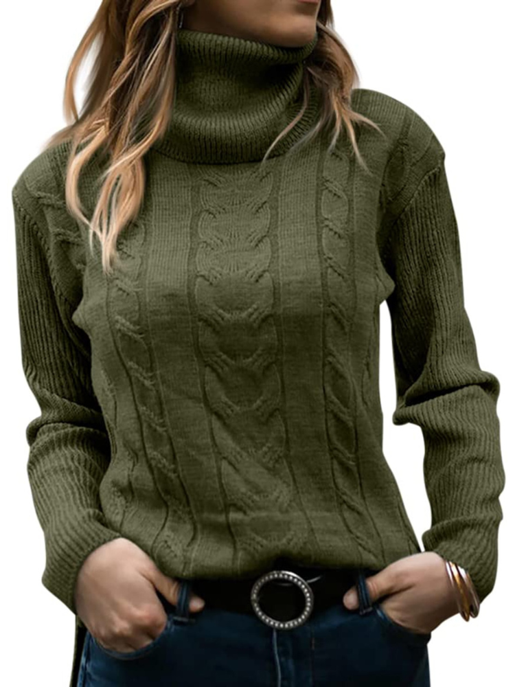 Jocelyn  Cozy Women's Turtleneck Sweater | Soft Knit Pullover