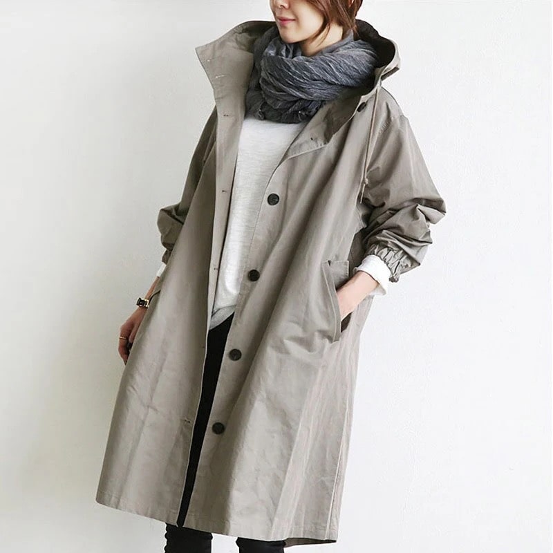 Annie Coat | Women's Oversized Lightweight Trench Coat