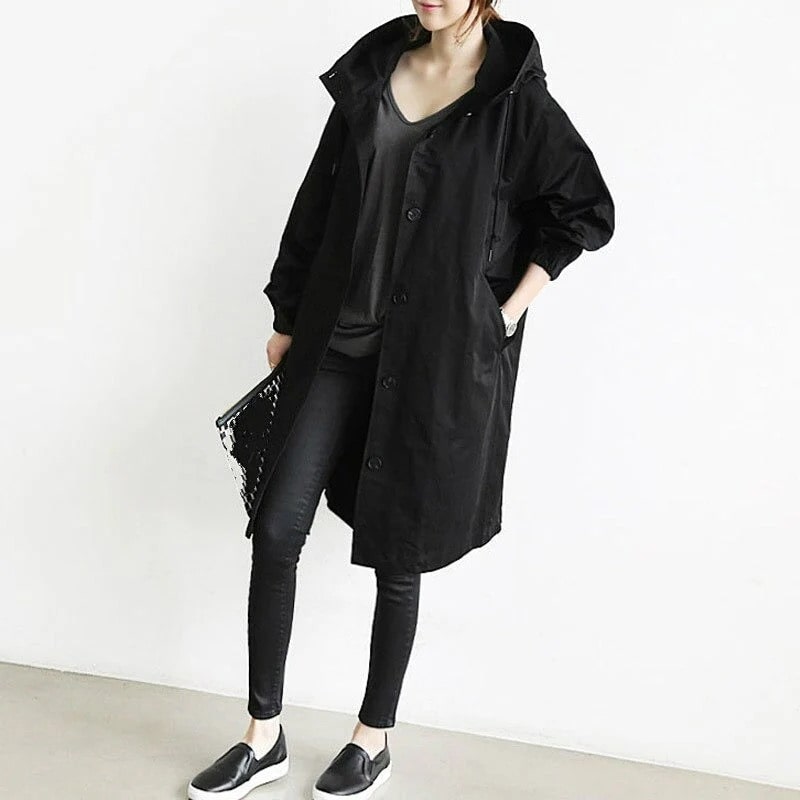 Annie Coat | Women's Oversized Lightweight Trench Coat