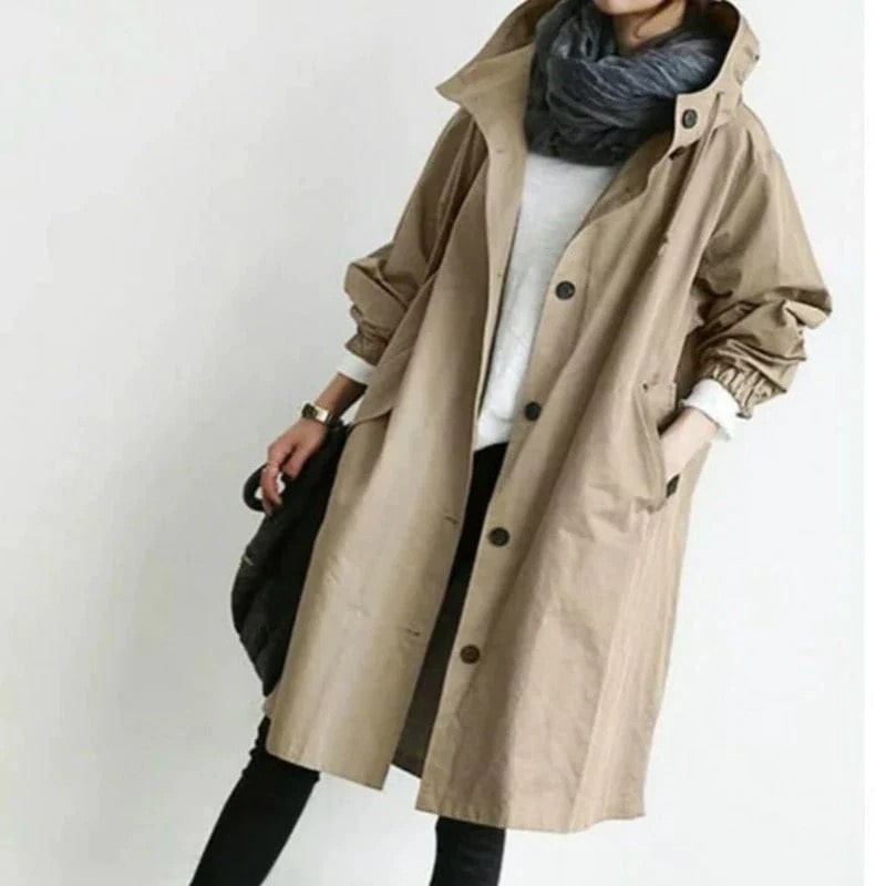 Annie Coat | Women's Oversized Lightweight Trench Coat